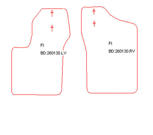 Automatten Fiat Cinquecento (1991-1998)