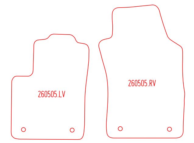 Automatten Fiat 500C (2013-2020)
