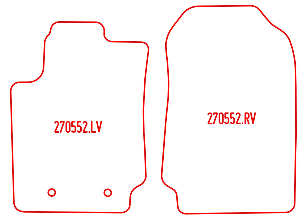 Automatten Ford Ranger / Ranger dubbel cabine (2011-2023)
