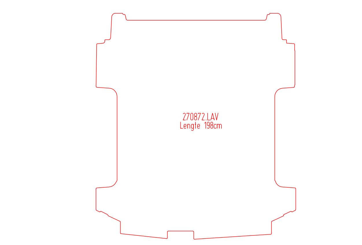 Laadvloermat Ford Transit Custom (dubbel cabine) (2015-2014)