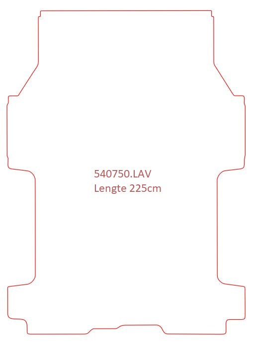 Laadvloermat Renault Trafic (dubbel cabine) (2014-Heden)