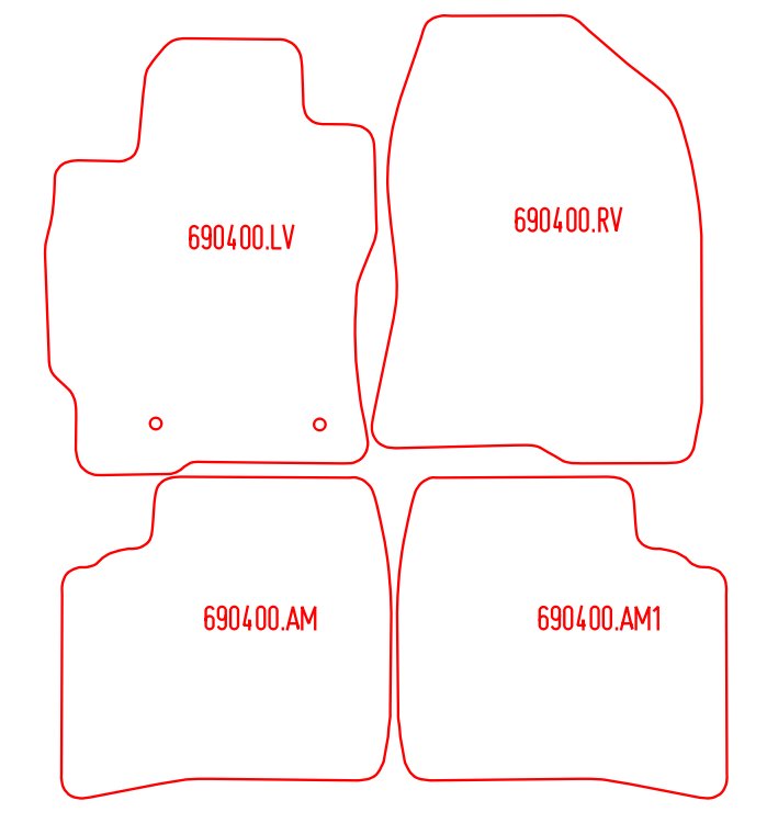 Automatten Toyota Prius (2004-2009)