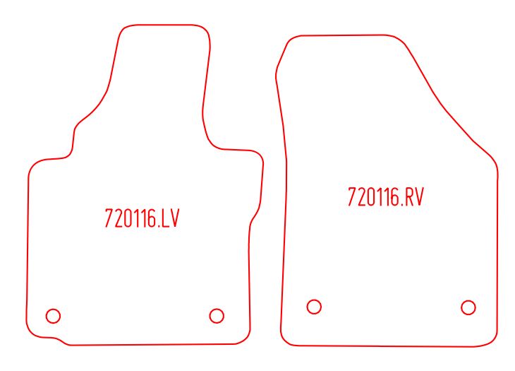 Automatten Volkswagen Caddy Bestelwagen / Caddy Combi mpv / Caddy Combi - Life mpv / Caddy Maxi Bestelwagen / Caddy Maxi Combi mpv / Caddy Maxi Combi - Life mpv (2015-2015)