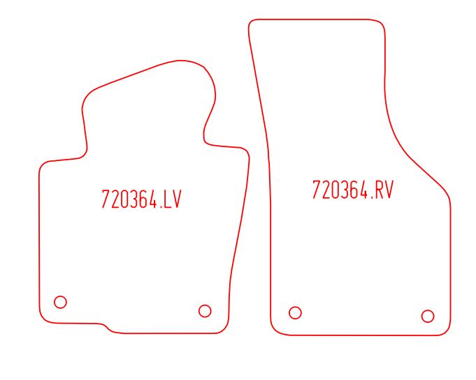Automatten Volkswagen Passat (B6) sedan / Passat (B6) Variant stationwagon / Passat (B7) sedan / Passat (B7) Variant stationwagon / Passat CC sedan (2010-2010)