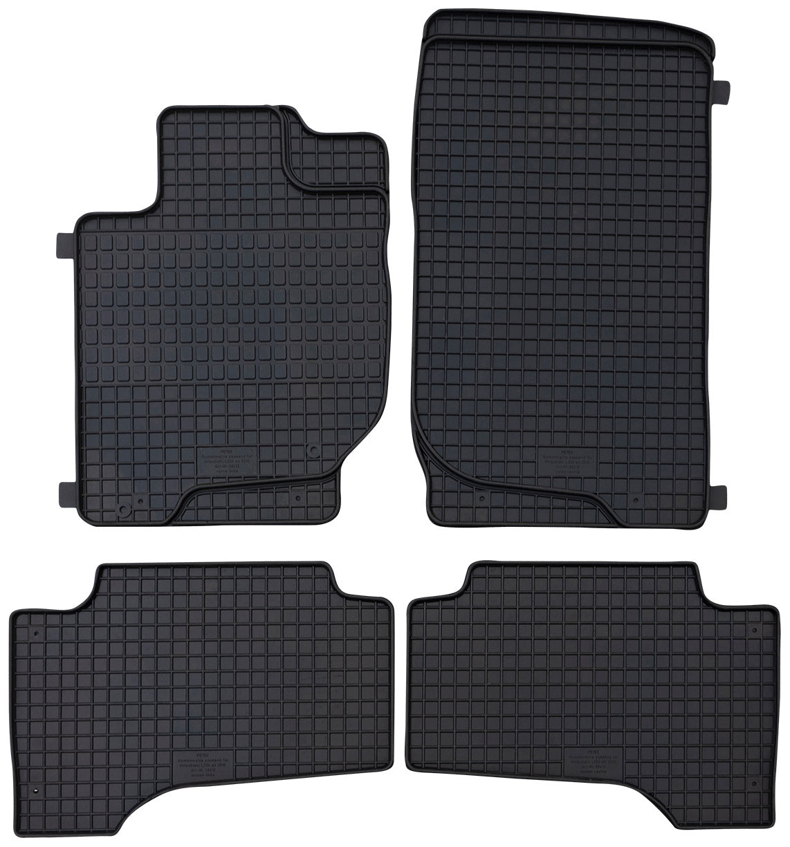 Rubbermatten Mitsubishi L200 pick-up (2010-2016) - Petex