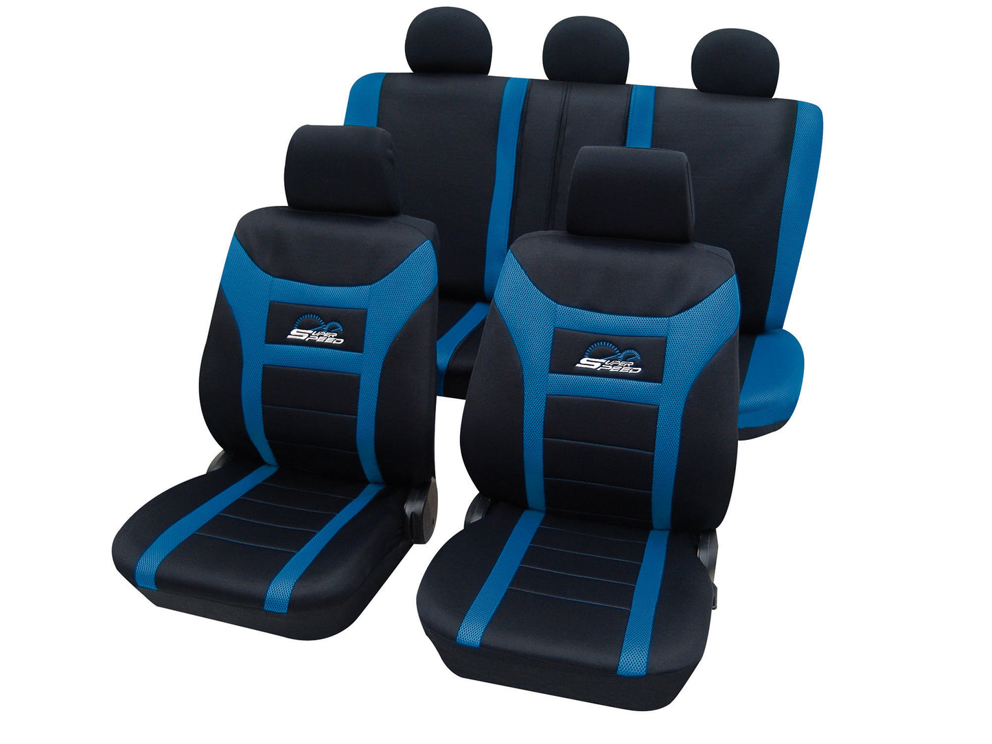 Autostoelhoezen - Super speed - Blauw