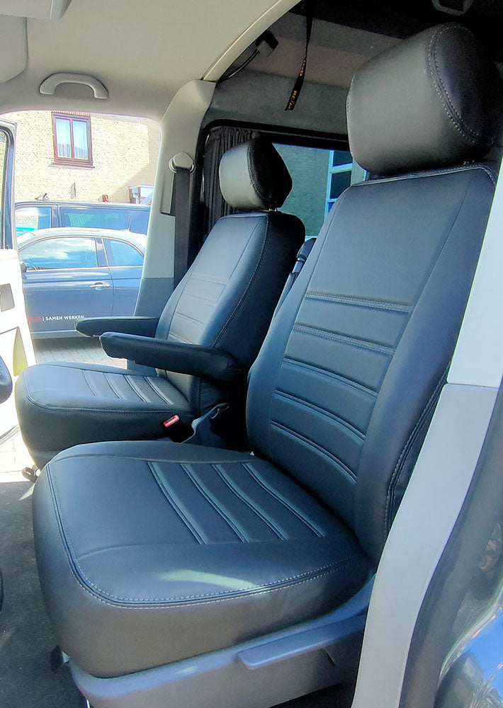 Pasvorm Stoelhoezen Volkswagen T5 Bestelwagen (2003-2015) - Kunstleer