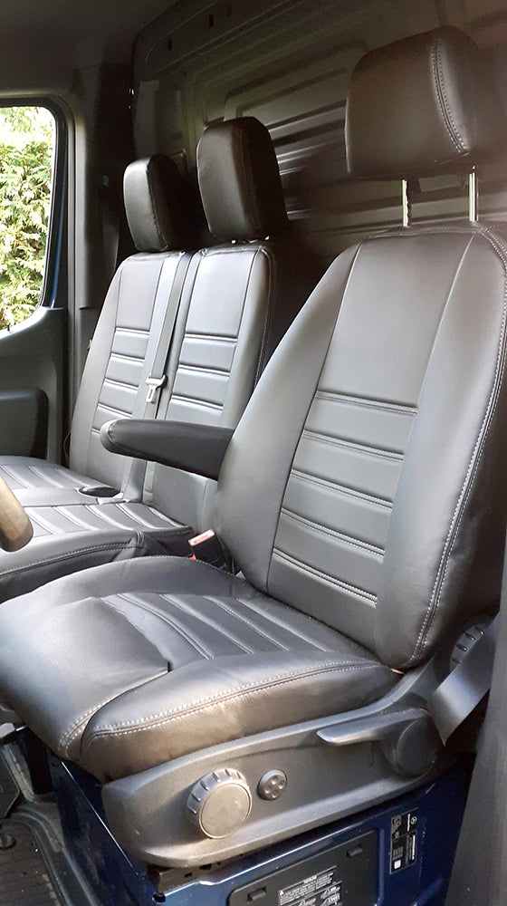 Pasvorm Stoelhoezen Mercedes Sprinter Bestelwagen (2018-Heden) - Kunstleer