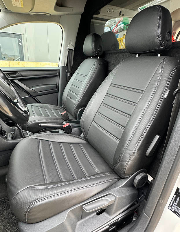Pasvorm Stoelhoezen Volkswagen Caddy Bestelwagen (2015-2020) - Kunstleer