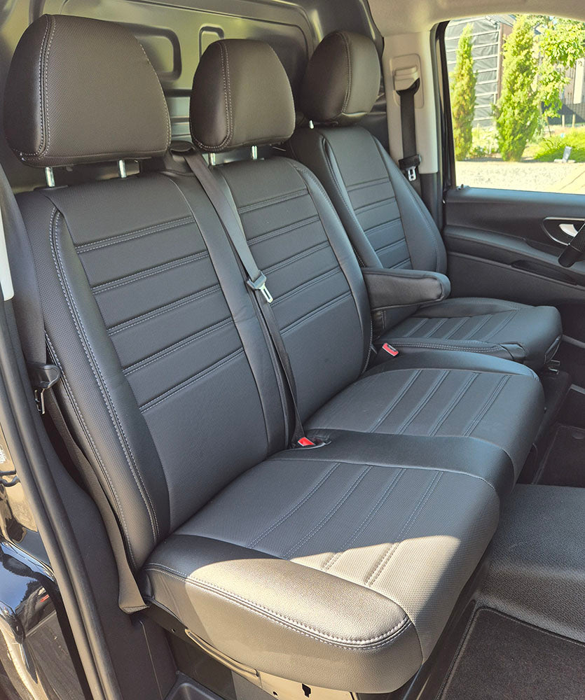 Pasvorm Stoelhoezen Mercedes Vito 447 Bestelwagen (2014-Heden) - Kunstleer