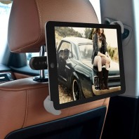 Tablet houder 2 in 1 voor in de auto (bevestiging aan de ruit of hoofdsteun)