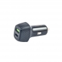 USB snellader DUO 1 x USB-C poort / 1 x USB poort (12/24v) - carbon finish