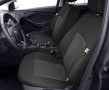 Pasvorm  stoelhoezen Ford Focus 2004 t/m 2018 - ARES - Zwart/grijs (voorset)