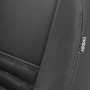 Pasvorm stoelhoezen set (stoel en stoel) Ford Transit 2014-heden - Exclusive design kunst leer met alcantara zwart