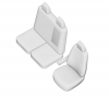 Pasvorm stoelhoezen set (stoel en duobank) Iveco Daily 2014-heden - Exclusive design - Combinatie van kunstleer en denimstof zwart
