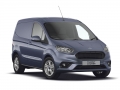 Pasvorm stoelhoezen set (stoel en stoel) Ford Transit Courier 2014-heden - Kunstleer zwart