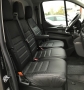 Pasvorm stoelhoezen set (stoel en duobank) Ford Transit Custom 2012-2023- Kunstleer zwart