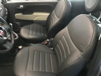 Pasvorm stoelhoezen set Fiat 500 - 2007 t/m heden (versie met isofix niet zichtbaar in achterbank) - Skai kunstleer zwart