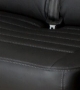 Pasvorm stoelhoes achterbank (3 zits) dubbel cabine Snoeks type 2 (3 losse zitting/rugleuning met armsteuntjes) - Kunstleer zwart