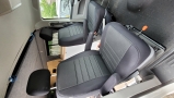 Pasvorm stoelhoezen set (stoel en stoel) Volkswagen Transporter T5 2003 t/m 2015 - Stof zwart