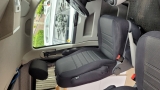 Pasvorm stoelhoezen set (stoel en stoel) Volkswagen Transporter T5 2003 t/m 2015 - Stof zwart