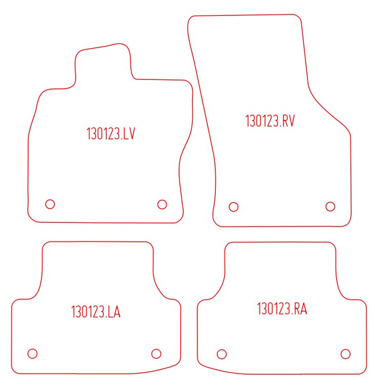 Automatten Audi A3 (8V) Sportback hatchback / A3 (8Y) sedan / A3 (8Y) Allstreet hatchback / A3 (8Y) Sportback hatchback (2025-2020)