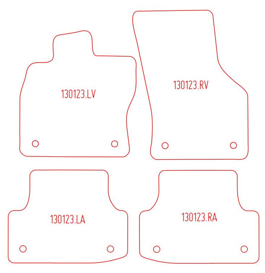 Automatten Audi A3 (8V) Sportback hatchback / A3 (8Y) sedan / A3 (8Y) Allstreet hatchback / A3 (8Y) Sportback hatchback (2025-2020)