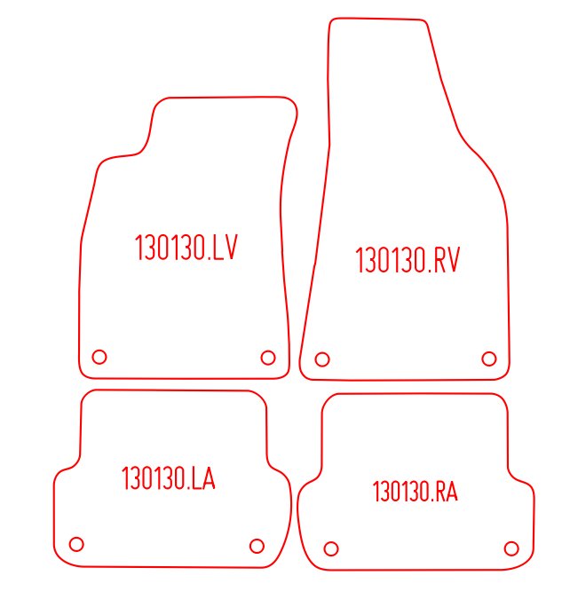 Automatten Audi A4 (B6) sedan / A4 (B6) Avant stationwagon / A4 (B7) sedan / A4 (B7) Avant stationwagon (2005-2005)