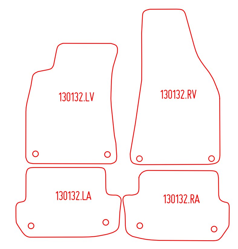 Automatten Audi A4 (B6) / A4 (B7) (2007-2006)