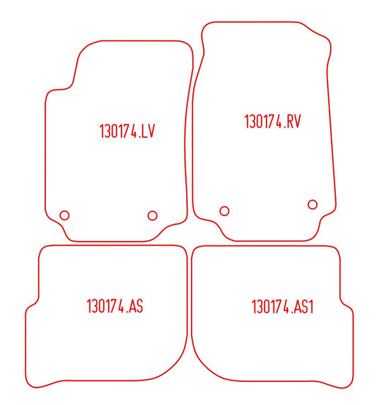 Automatten Audi A6 (C4) sedan / A6 (C4) Avant stationwagon (1994-1997)