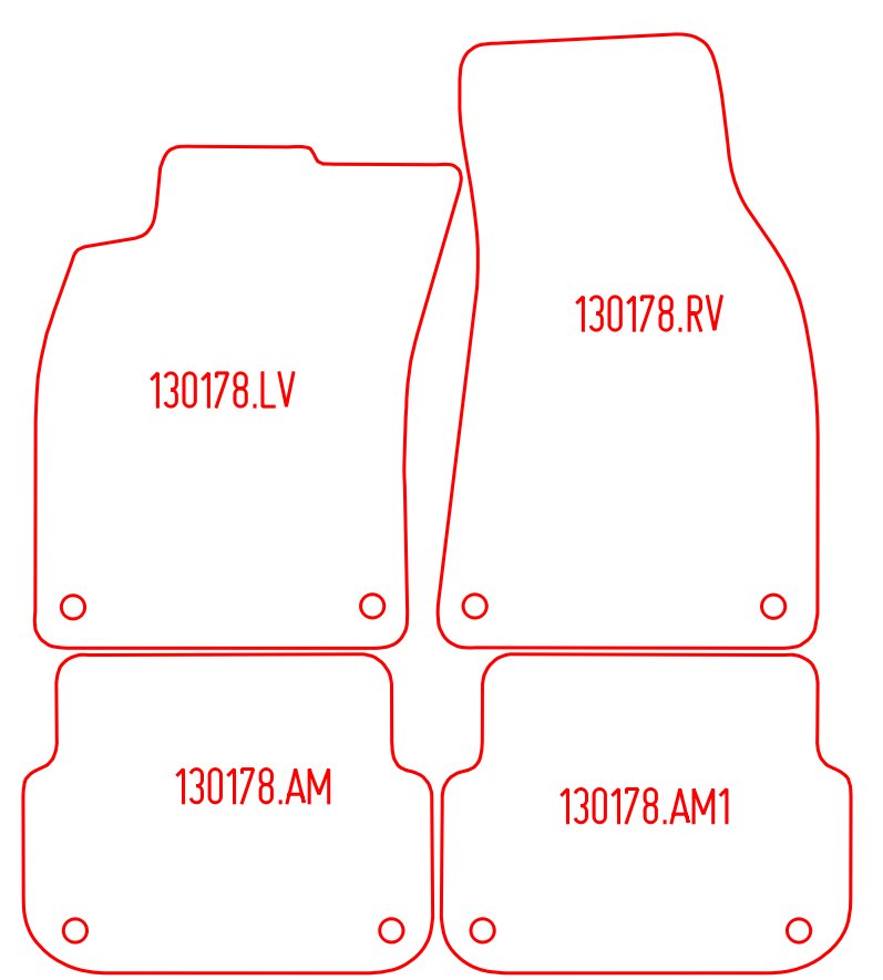 Automatten Audi A6 (C6) sedan / A6 (C6) Avant stationwagon (2005-2011)