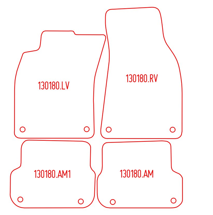 Automatten Audi A6 (C6) sedan / A6 (C6) Avant stationwagon (2005-2011)