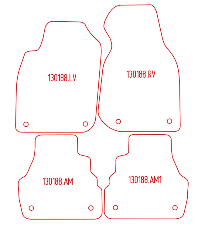 Automatten Audi A6 (C5) sedan / A6 (C5) Avant  stationwagon (1998-2004)