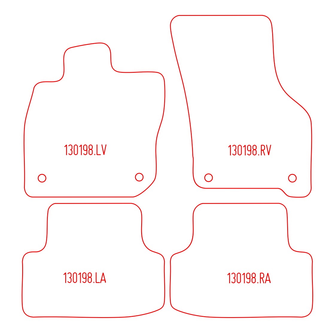 Automatten Audi A3 (8Y) sedan / A3 (8Y) Allstreet hatchback / A3 (8Y) Sportback hatchback (2025-Heden)