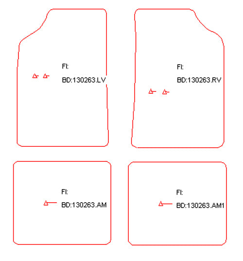 Automatten Audi 100 (C2) sedan / 100 (C2) Avant hatchback (1977-1982)