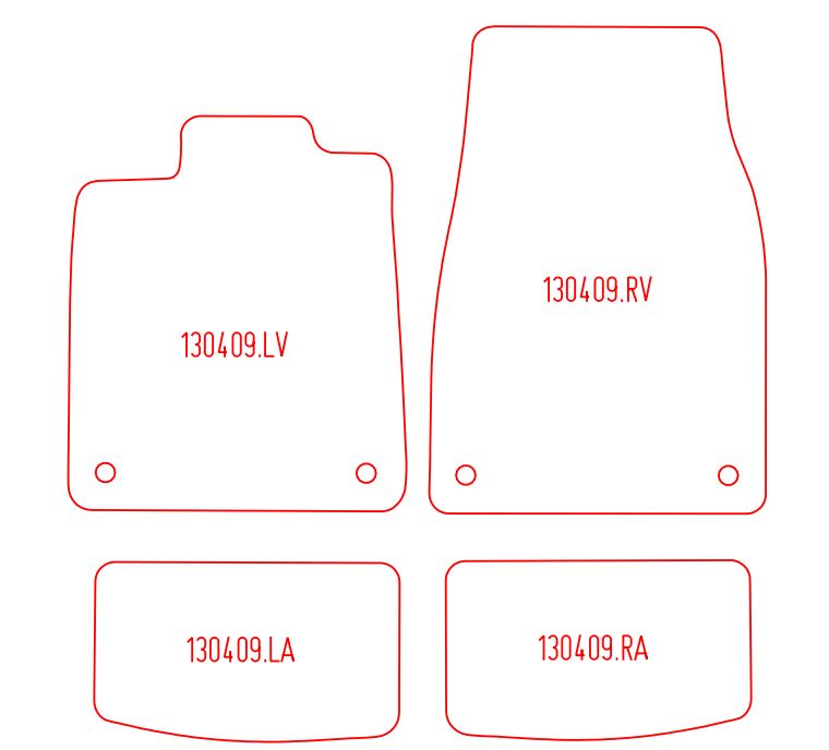 Automatten Porsche Taycan sedan / Taycan Turismo hatchback (2021-Heden)