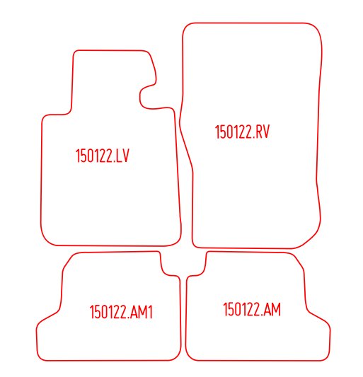 Automatten BMW 2-serie F22 coupe / 2-serie F23 cabriolet (2015-2021)