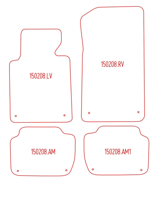 Automatten BMW 3-serie E46 coupe / 3-serie E46 sedan / 3-serie E46 Compact hatchback / 3-serie E46 Touring stationwagon (2001-2005)
