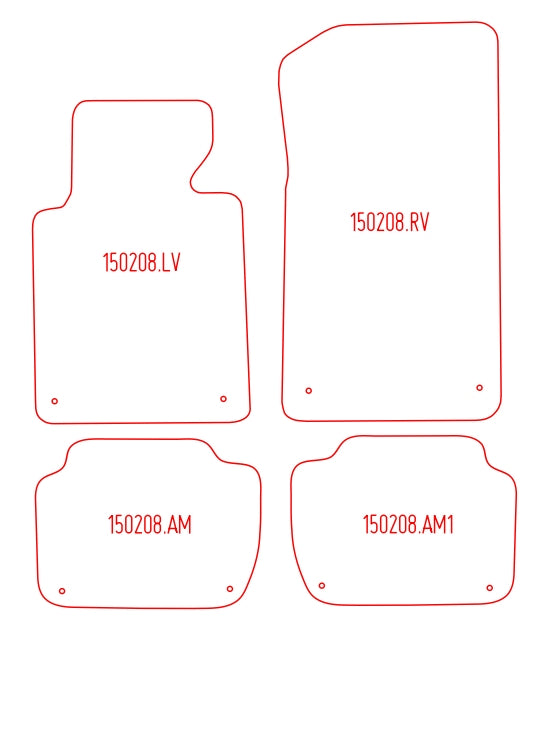 Automatten BMW 3-serie E46 coupe / 3-serie E46 sedan / 3-serie E46 Compact hatchback / 3-serie E46 Touring stationwagon (2001-2005)