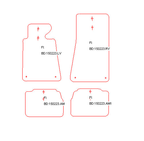 Automatten BMW 5-serie E34 sedan / 5-serie E34 Touring stationwagon (1991-1996)