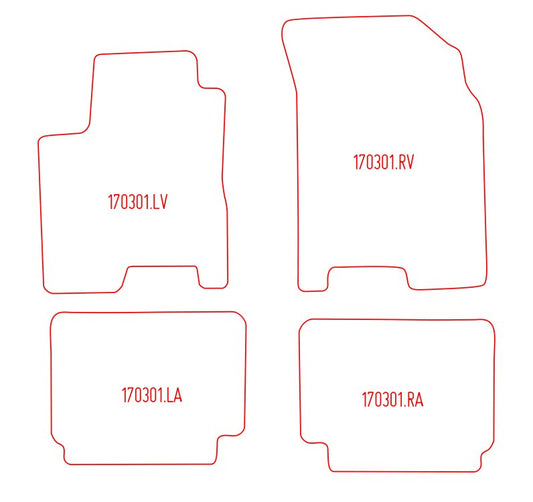Automatten Daewoo Kalos hatchback / Kalos sedan (2002-2004)