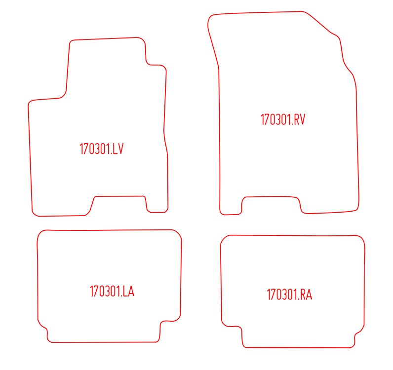 Automatten Daewoo Kalos hatchback / Kalos sedan (2002-2004)