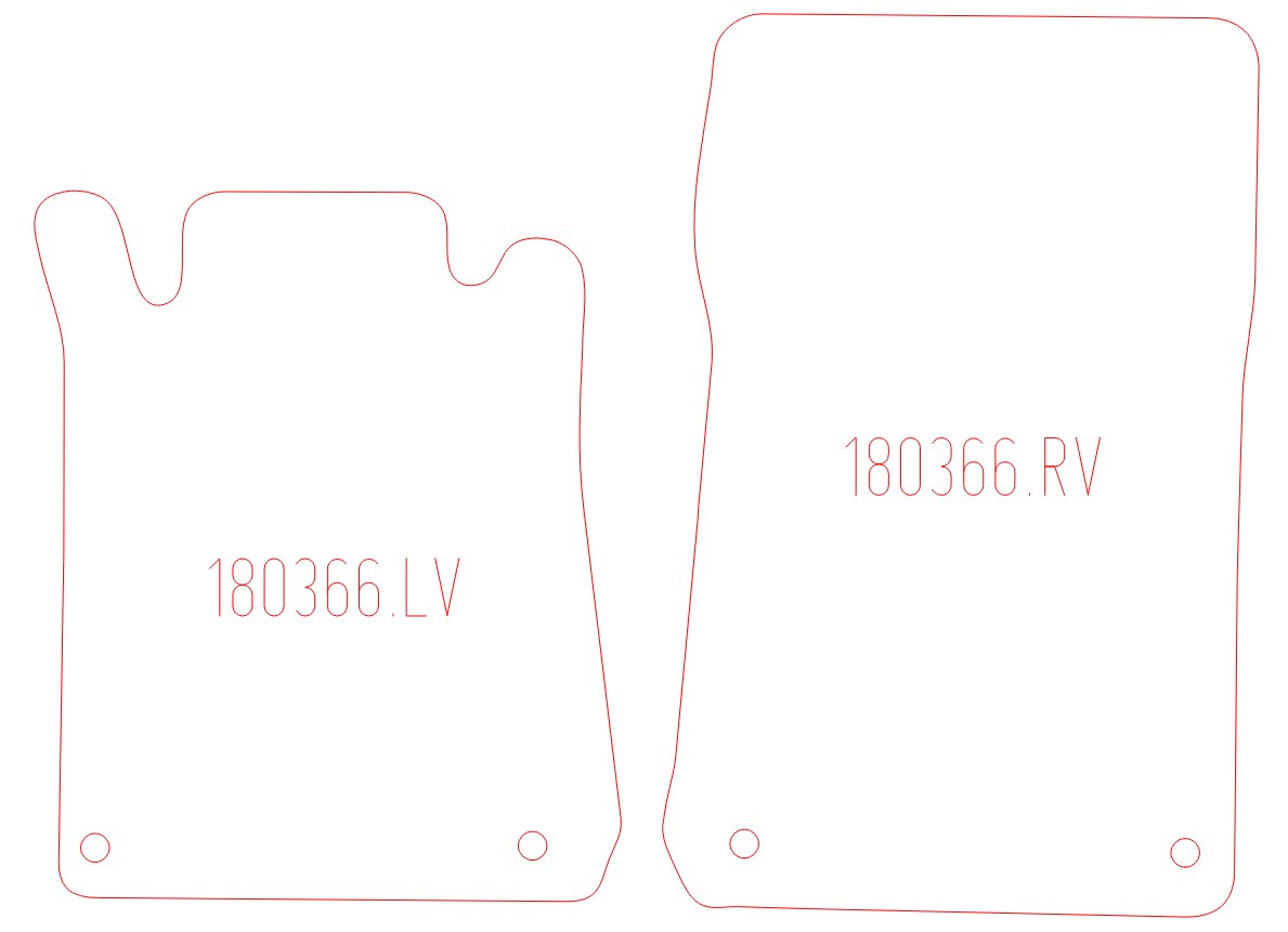 Automatten Chrysler Crossfire coupe / Crossfire Roadster cabriolet (2004-2008)
