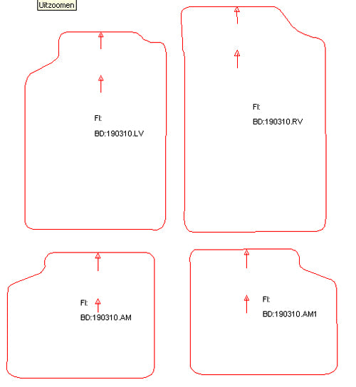 Automatten Citroen Xantia hatchback / Xantia Break stationwagon (1995-2002)