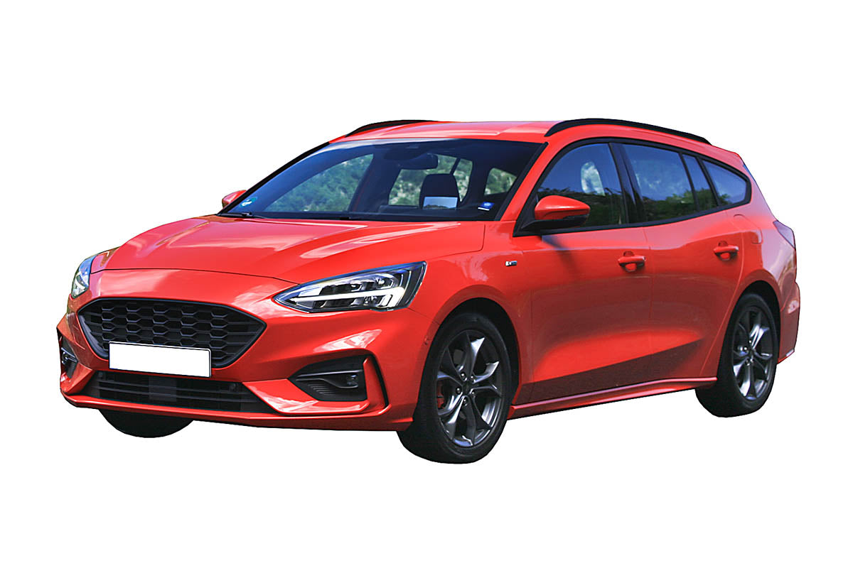 Kofferbakmat Ford Focus Wagon stationwagon - 2018-heden - Guardliner (Past in versie met verstelbare vloer in hoge stand en minireservewiel)