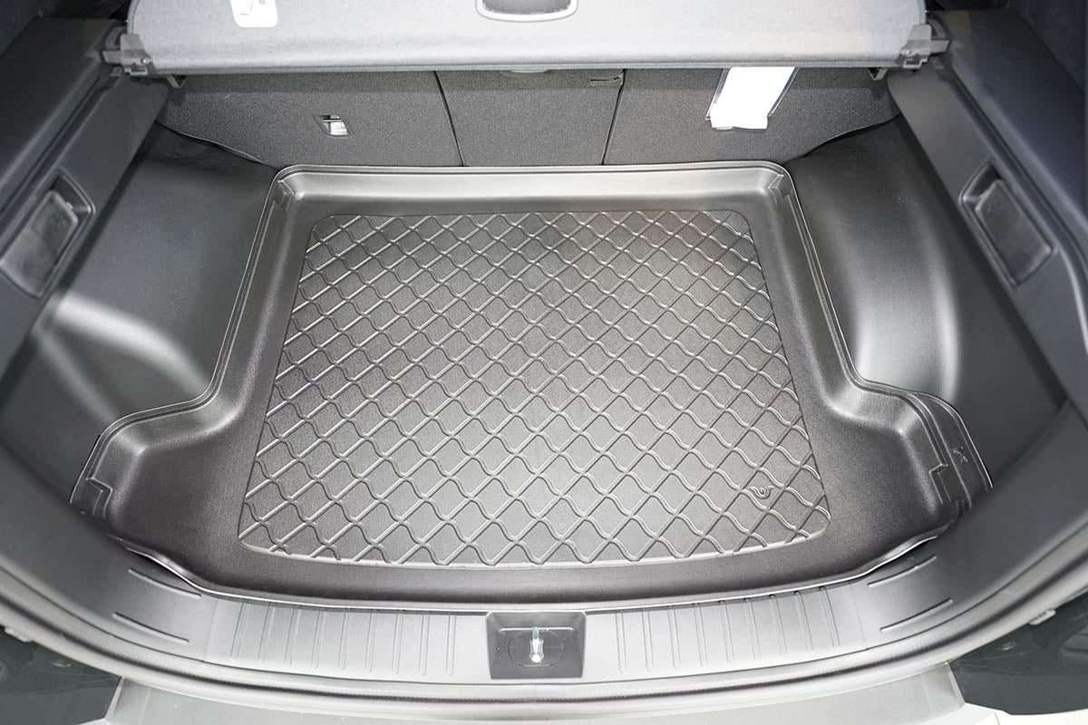 Kofferbakmat Kia Sportage SUV - 2021-heden - Guardliner (Past in versie met kofferbakvloer in hoge stand. Rechterflap kan eraf bij versie met subwoofer. Past ook in Hybrid)