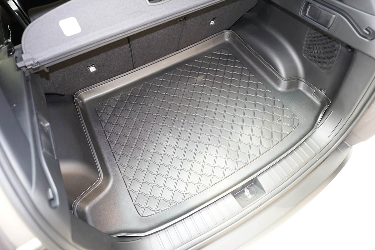Kofferbakmat Hyundai Tucson SUV - 2021-heden - Guardliner (Past in versie met kofferbakvloer in hoge stand. Rechterflap kan eraf bij versie met subwoofer. Past ook in Hybrid)
