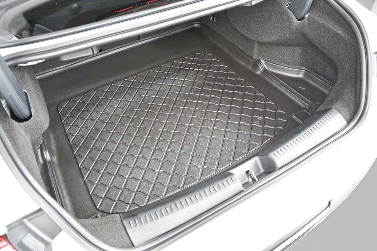 Kofferbakmat Mercedes CLA (C118) Sedan - 2019-2025 - Guardliner (Zijflappen kunnen eraf. Past niet in Plug-In Hybrid)
