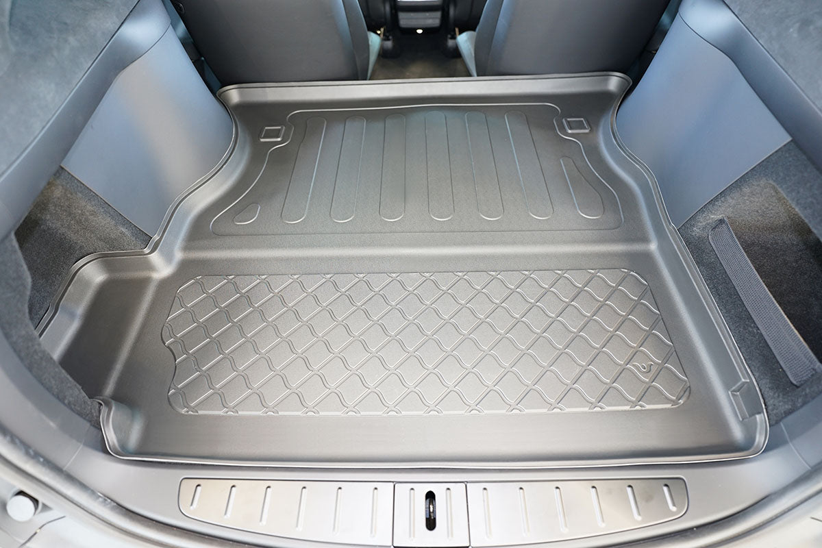Kofferbakmat Tesla Model X SUV - 2016-heden - Guardliner (Past in 6- en 7-persoons versie, achter 2e zitrij met neergeklapte 3e zitrij)