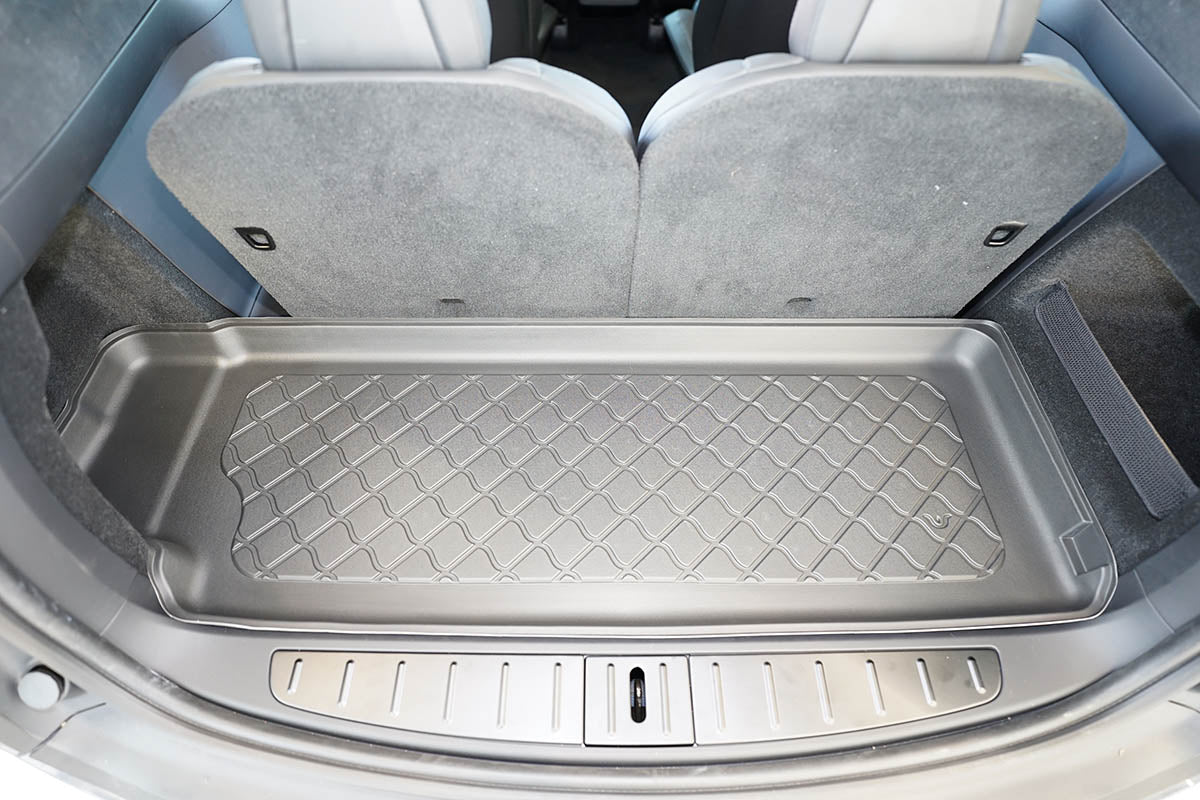 Kofferbakmat Tesla Model X SUV - 2016-heden - Guardliner (Past in 6- en 7-persoons versie, achter 2e zitrij met neergeklapte 3e zitrij)